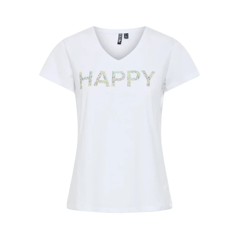 Image of Pieces Womens T-Shirt Pieces Pcserima Fc Blanc Female L 17156280-4698015
