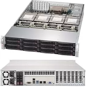 Image of SuperChassis 829HE1C4-R1K62LPB - Rack - Server - Black - ATX,EATX - 2U - 1600 W