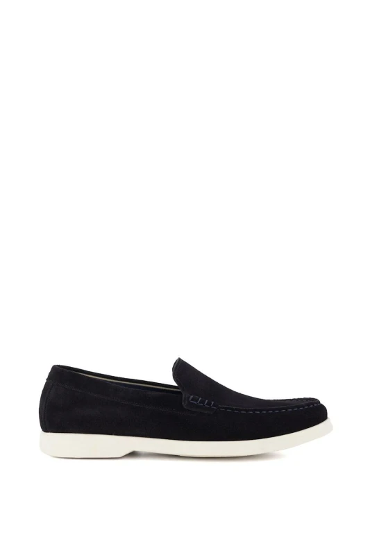 Image of Dune London Dune London Men 'Buftonn' Suede Loafers in Navy Size: 9 Navy 9 Male 5059549947548