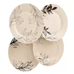 image of Minimal Flora Tea Plates Set of 4