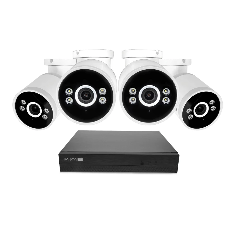 Image of Swann AdvancedX 4K Wired NVR CCTV 4 Bullet Camera Kit 8 Channel 1TB H