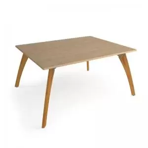 image of Enable worktable 1600mm x 1600mm deep with four solid oak legs -