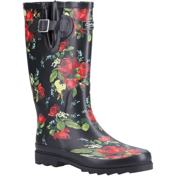 image of Cotswold Womens Blossom Tall Wellies Wellington Boots - UK 4 Red female GDE2712RED4