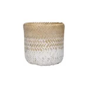 image of Woven Bamboo Ombre Planter - Kitchencraft