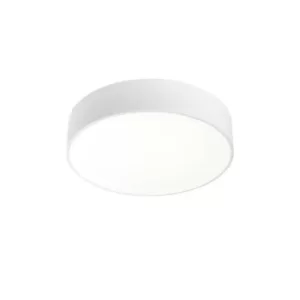 Image of Caprice LED Round Flush Ceiling Light White Phase Cut Dimming 33cm 2720lm 3000K