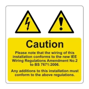 Image of Spectrum Industrial Harmonised Cable Notice - Pack of 25 Sav (75 X 75MM)