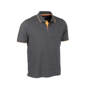 Image of Worktough Pique Polo Shirt Grey Marl - Xxxl
