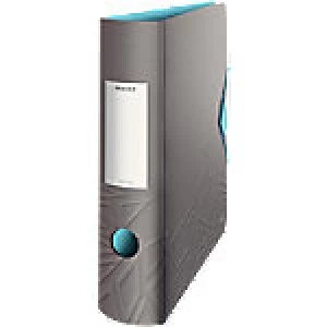 Image of Leitz Urban Chic Lever Arch File 82mm Polypropylene, Polyfoam 2 ring A4 Grey, Light Blue
