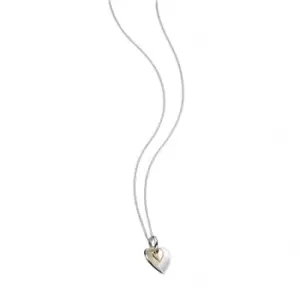 Image of Elements Silver Gold Plated Double Heart Pendant P3791Z364N2326