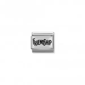 Image of Nomination Composable Classic Oxidized Silver Friendship Link 330102/40