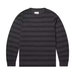 Image of Albam Albam Stripe Long-Sleeve T-Shirt - Black