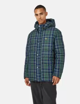 Image of Barbour Tartan Blaine Baffle Quilt Coat - Ivy Tartan Green