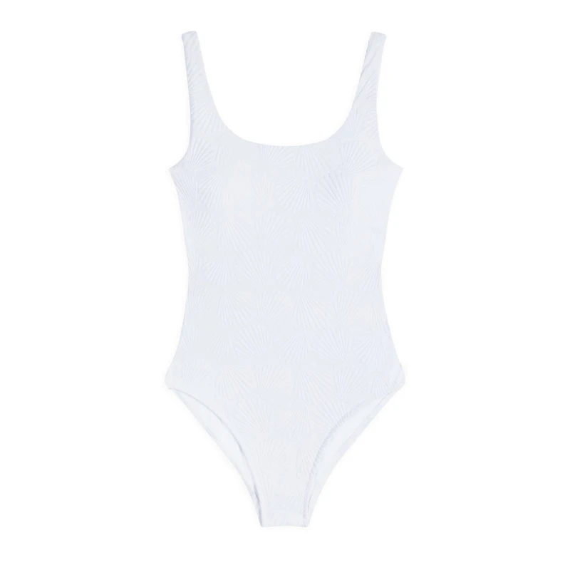 Image of Chelsea Peers Womens Bandeau UV Protection Swimsuit Jacquard Shell female 14 (L)