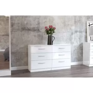 image of Birlea Lynx 6 Drawer Chest White