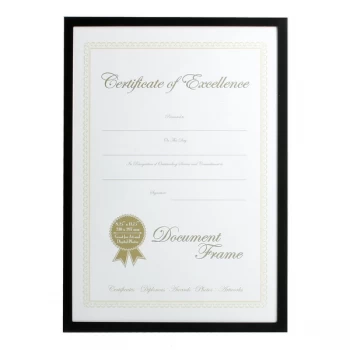 Image of A4 - Impressions Black Metal Frame with Glass - Certificate