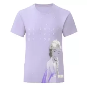 Frozen II Girls Elsa T-Shirt (5-6 Years) (Lilac)