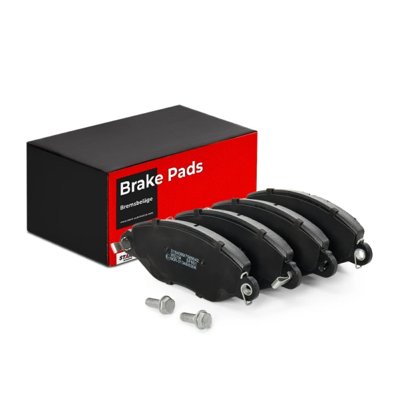 Image of STARK SKBP-0010365 Brake pad set Front Axle, with acoustic wear warning, without accessories Brake Pad Set,disc brake (402)