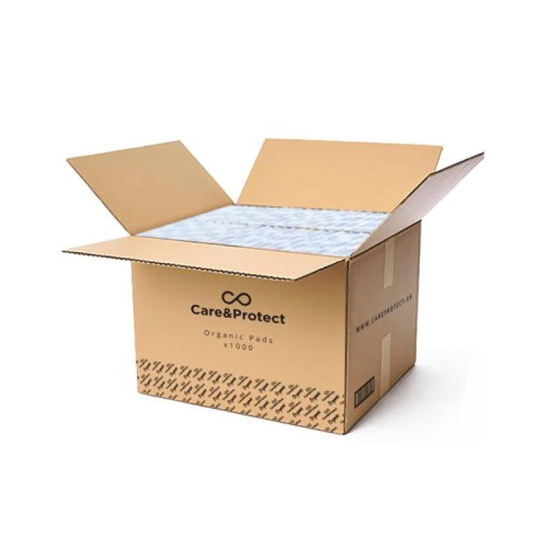 Image of Care & Protect Care Protect Organic Day Pads Regular Wings (Pack of 1000) 6490 6490BULK