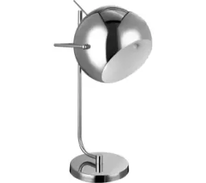Image of INTERIORS by Premier Table Lamp - Chrome & White Inside
