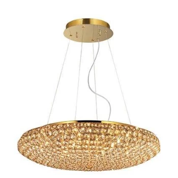 Image of King 12 Light Large Ceiling Pendant Gold, G9