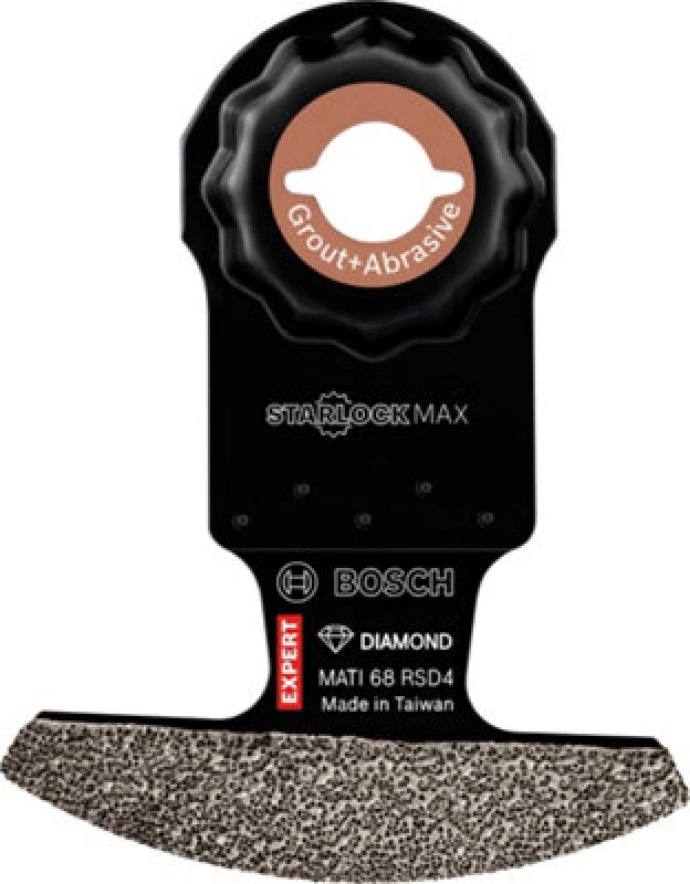 Image of Bosch Expert MATI 68 RSD4 Abrasive and Grout Starlock Max Oscillating Multi Tool Segment Saw Blade 2608900038 Width: 68mm
