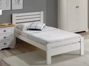Image of Seconique Toledo 3ft Single White Wooden Bed Frame