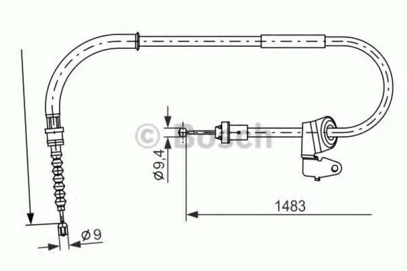 Image of Handbrake cable Bosch 1 987 482 228