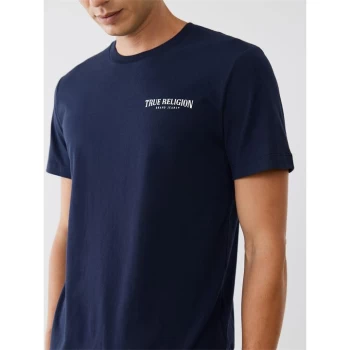 image of True Religion Short Sleeve Arch Logo T Shirt - Blue