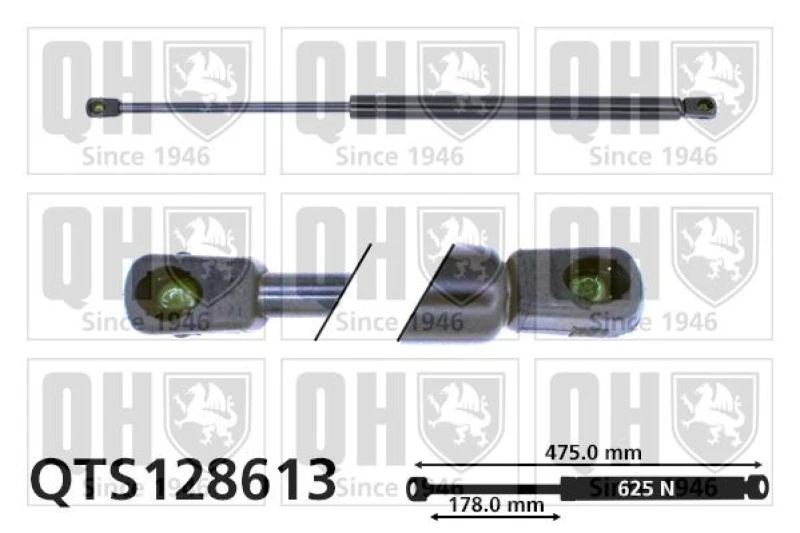 Image of QUINTON HAZELL Tailgate strut QUINTON HAZELL QTS128613