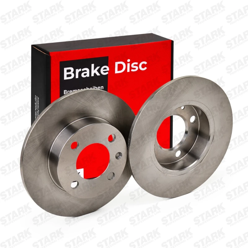 Image of STARK SKBD-0022094 Brake disc Rear Axle, solid, Cast Iron, Uncoated, Untreated, without bolts/screws Cast Iron Brake Disc (82)