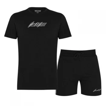 Image of Jack and Jones And Jones T Shirt/Shorts Set - Black