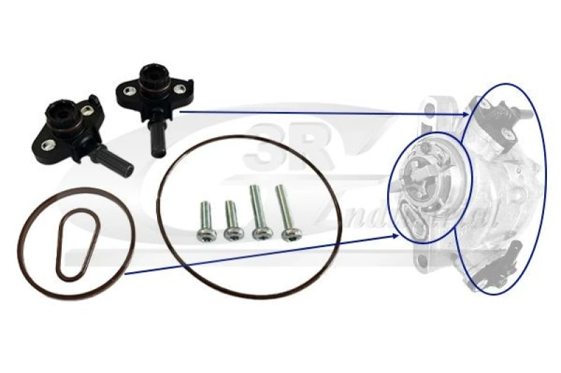 Image of 3RG Repair Kit, vacuum pump (brake system) 3RG 74202