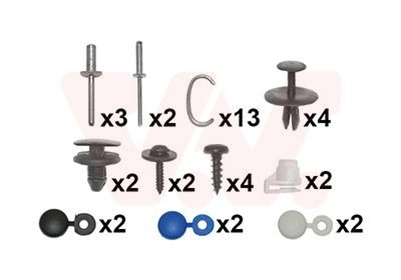 Image of VAN WEZEL Mounting Kit, bumper VAN WEZEL 4032794