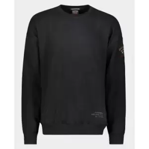 image of Paul And Shark Patch Crew Sweater - Black