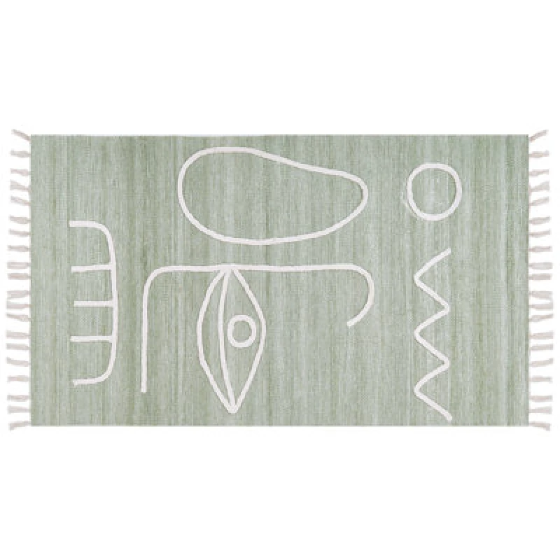 Image of Beliani Outdoor Rug Yavu Light Green 80 X 150 Cm