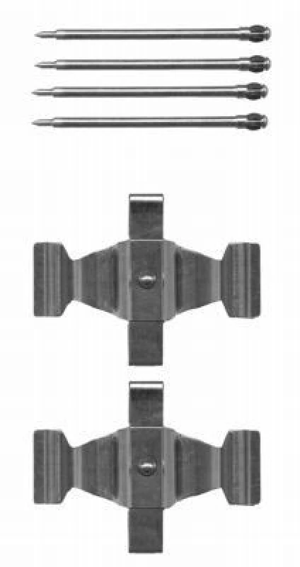 Image of HELLA Brake pad fitting kit HELLA 8DZ 355 204-041