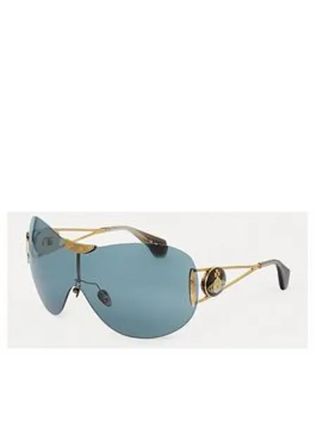 image of Vivienne Westwood Solid Dark Blue Sunglass Blue VWR8R Unisex