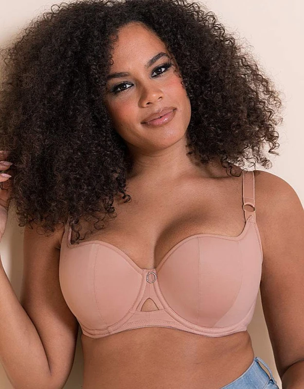 Image of Curvy Kate Curvy Kate Boost Me Up Balcony Bra Latte - Curvy Kate - Size: 30DD Latte Female 30DD VK36602