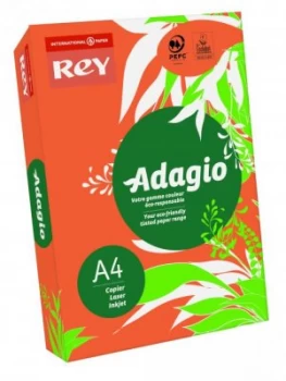 Image of Rey Adagio A4 Paper 80gsm Deep Orange RM500
