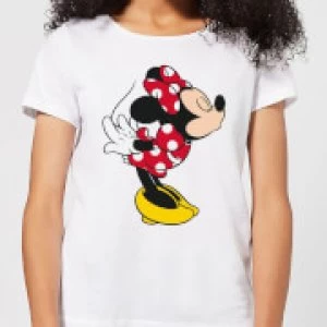 Image of Disney Mickey Mouse Minnie Split Kiss Womens T-Shirt - White