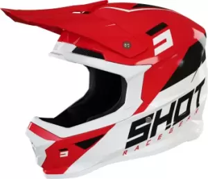 Shot Furious Chase Motocross Helmet, white-red, Size XL, white-red, Size XL