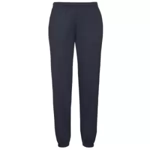 Image of Fruit Of The Loom Mens Elasticated Cuff Jog Pants / Jogging Bottoms (XL) (Deep Navy)