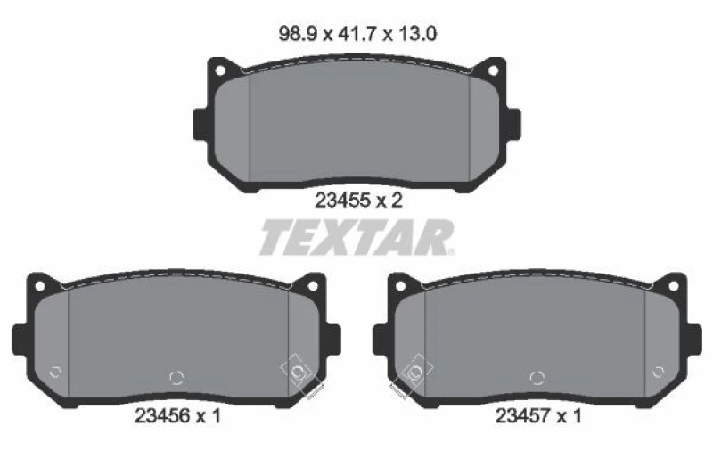 Image of Brake pad set TEXTAR 2345501