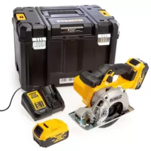 image of DEWALT DCS373P2 18V XR 140mm Metal Cutting Circular Saw (2 x 5.0AH Batteries) in