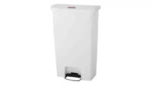 Image of Rubbermaid Commercial Products Slim Jim 68L White Pedal Waste Bin