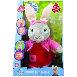 image of Peter Rabbit Talking and Hopping Lily Bobtail Plush