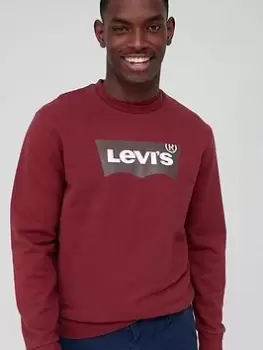 Image of Levis Large Logo Crew Neck Sweatshirt - Port Size M Men