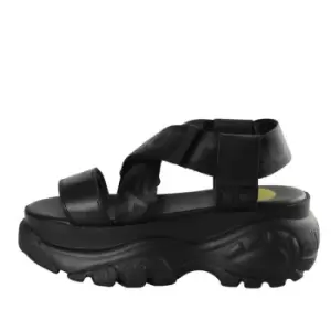 Image of Buffalo Buffalo Classic Sandal Leather / Textile - Black