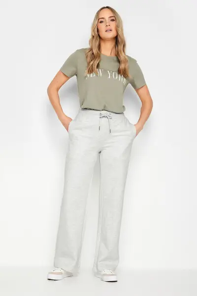 image of Long Tall Sally Tall Wide Leg Joggers Grey