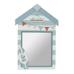Image of Surf's Up Beach Hut Wall Mirror